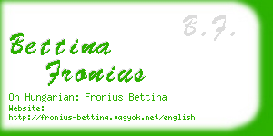 bettina fronius business card